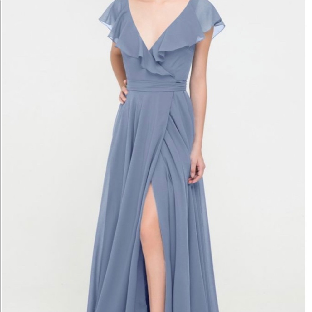 Tulle and Chantilly Flutter Sleeve Dress